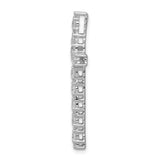 14k White Gold Diamond Latin Cross Pendant