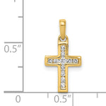 14k 1/6ct. Diamond Latin Cross Pendant