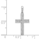 14k White Gold 1/4ct. Diamond Cross Pendant