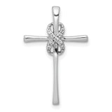 14k White Gold .03ct. Diamond Infinity Cross Chain Slide