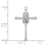 14k White Gold .03ct. Diamond Infinity Cross Chain Slide