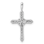 14k White Gold Heart Cross Pendant Mounting