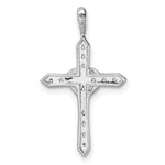 14k White Gold Heart Cross Pendant Mounting