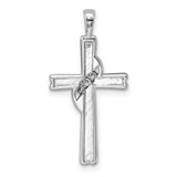 14k AA Diamond Cross Pendant