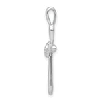 14k White Gold 1/10ct. Diamond Cross w/Heart Pendant