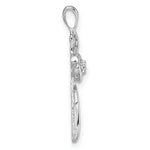 14k White Gold Heart Cross Mounting