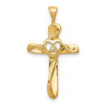 14k AA Diamond Cross Pendant
