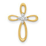 14k Diamond Cross Slide Pendant
