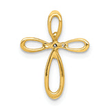 14k Diamond Cross Slide Pendant