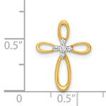 14k Diamond Cross Slide Pendant