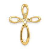 14k 1/5ct. Diamond Cross Chain Slide