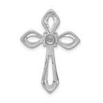 14k White Gold 1/8ct. Diamond Cross Chain Slide