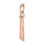14k Rose Gold 1/5ct. Diamond Cross Chain Slide