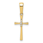 14K .02ct. Diamond Cross Pendant