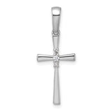 14k White Gold 1/20ct. Diamond Cross Pendant