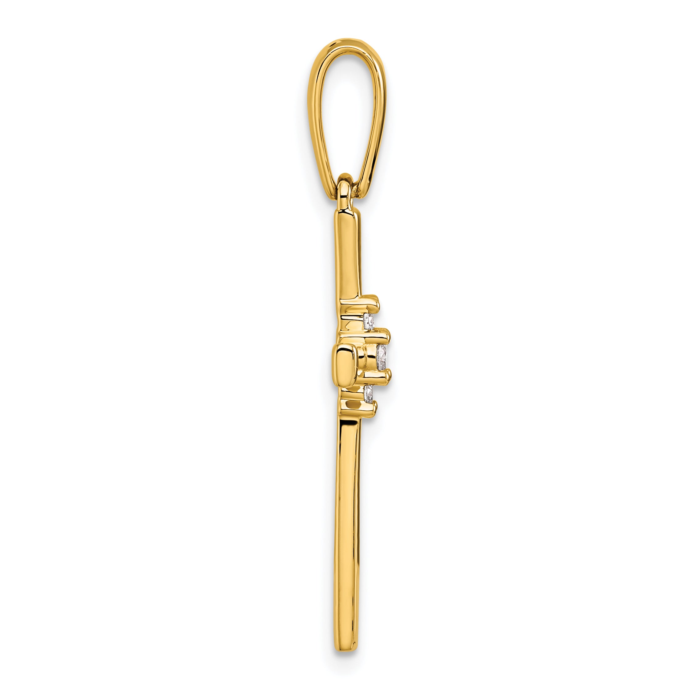 14K 1/15ct. Diamond Cross Pendant