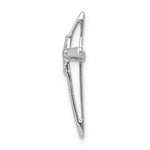14k White Gold .03ct. Diamond Cross Chain Slide