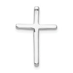 14k White Gold .03ct. Diamond Cross Chain Slide
