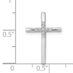 14k White Gold .03ct. Diamond Cross Chain Slide