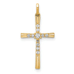 14k 1/10ct. Diamond Cross Pendant