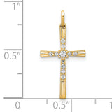 14k 1/10ct. Diamond Cross Pendant