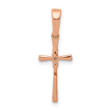 14k Rose Gold .03ct. Diamond Cross Pendant