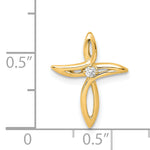 14k A Diamond Cross Pendant
