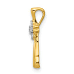 14k Diamond Cross Slide Pendant