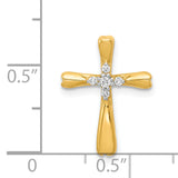 14k Diamond Cross Slide Pendant