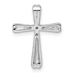 14k White Gold Diamond Cross Chain Slide