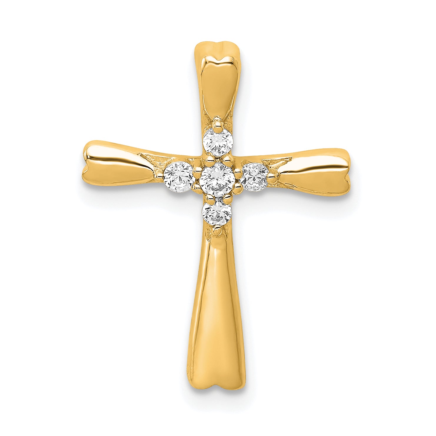 14k Diamond Cross Slide Pendant