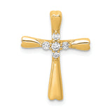 14k Diamond Cross Slide Pendant