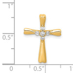 14k Diamond Cross Slide Pendant