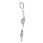 14k White Gold AA Diamond Cross Pendant