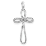 14k White Gold Cross Pendant Mounting
