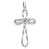 14k White Gold Cross Pendant Mounting
