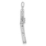 14k White Gold Cross Pendant Mounting