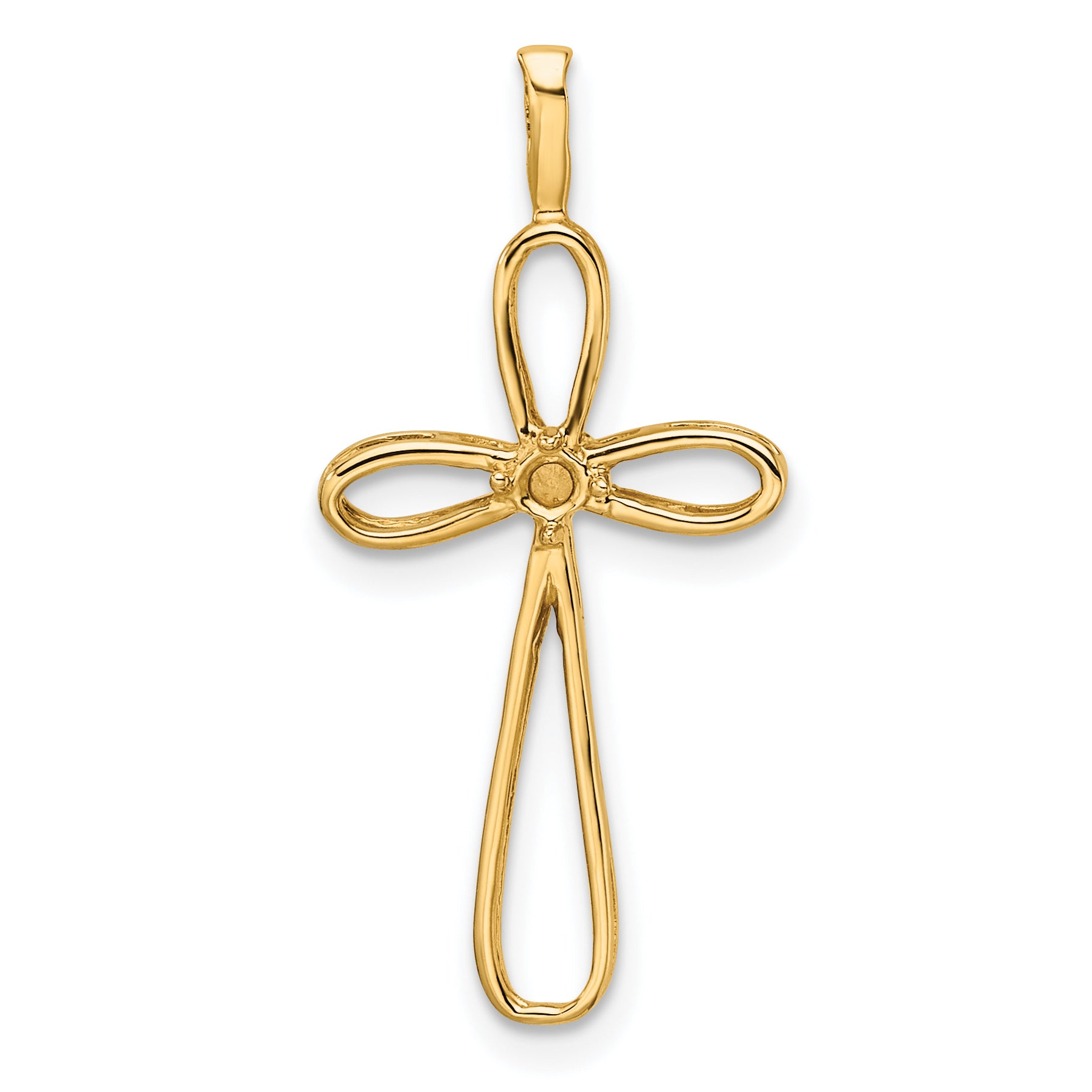 14k Cross Pendant Mounting