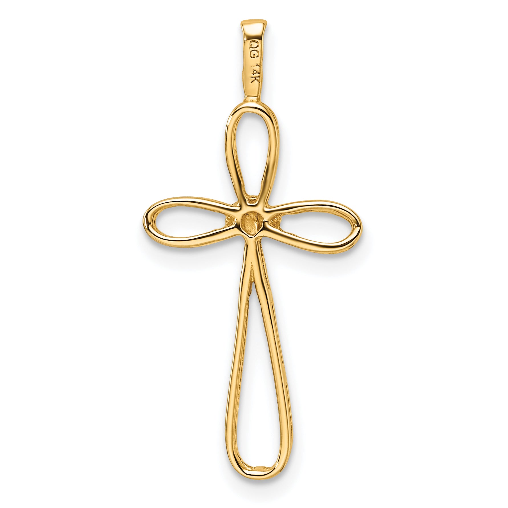 14k Cross Pendant Mounting