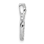 14k White Gold AA Diamond Cross Pendant