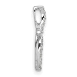 14k White Gold AA Diamond Cross Pendant