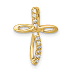14k AA Diamond Cross Pendant