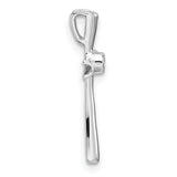 14k White Gold Cross Chain Slide Mounting