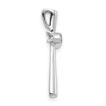 14k White Gold AA Diamond Cross Chain Slide