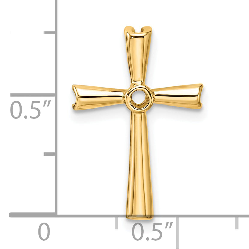 14k Cross Pendant Mounting
