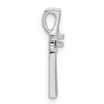 14k White Gold Cross Pendant Mounting