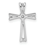 14k White Gold Cross Pendant Mounting