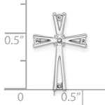 14k White Gold Cross Pendant Mounting
