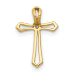 14k AA Diamond Cross Pendant