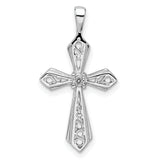 14k White Gold Cross Pendant Mounting